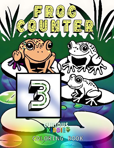 Frog Counter Educational Coloring Book