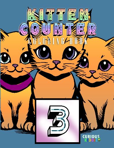 Curious Kiddie Kitty Counter Coloring Book Cover